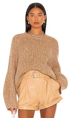 L'Academie Sonoma Crew Neck Sweater in Toffee from Revolve.com | Revolve Clothing (Global)