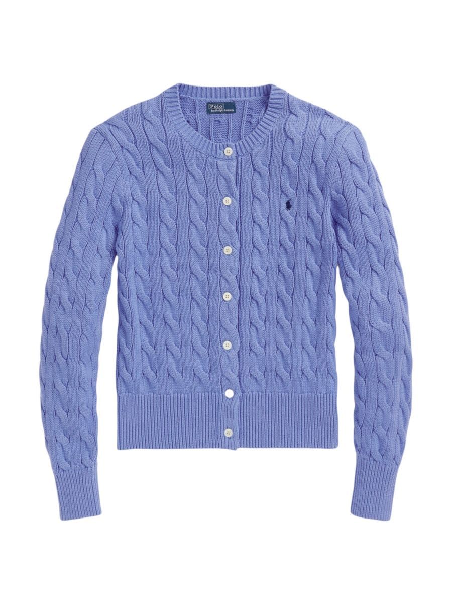 Cable-Knit Crewneck Cardigan | Saks Fifth Avenue