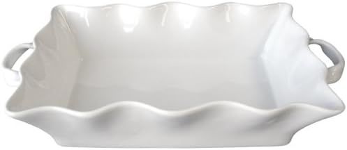 BIA Cordon Bleu Wavy Collection 3-Quart Rectangular Baker with Handles, White | Amazon (US)