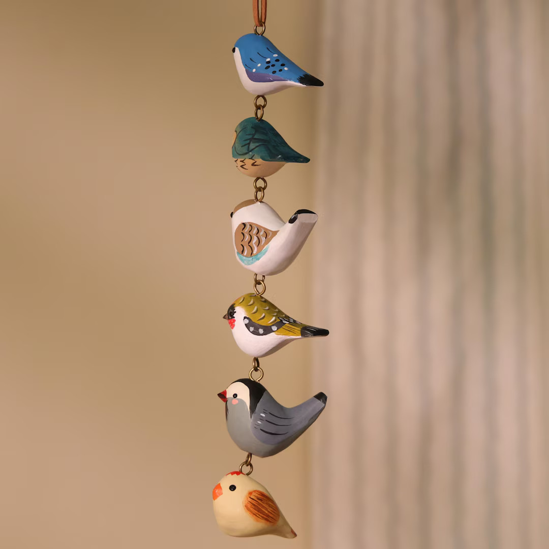 Handmade Wooden Bird Ornament, Hand Crafted Birds, Home Decor, Christmas Ornament, Artisan Bird D... | Etsy (US)