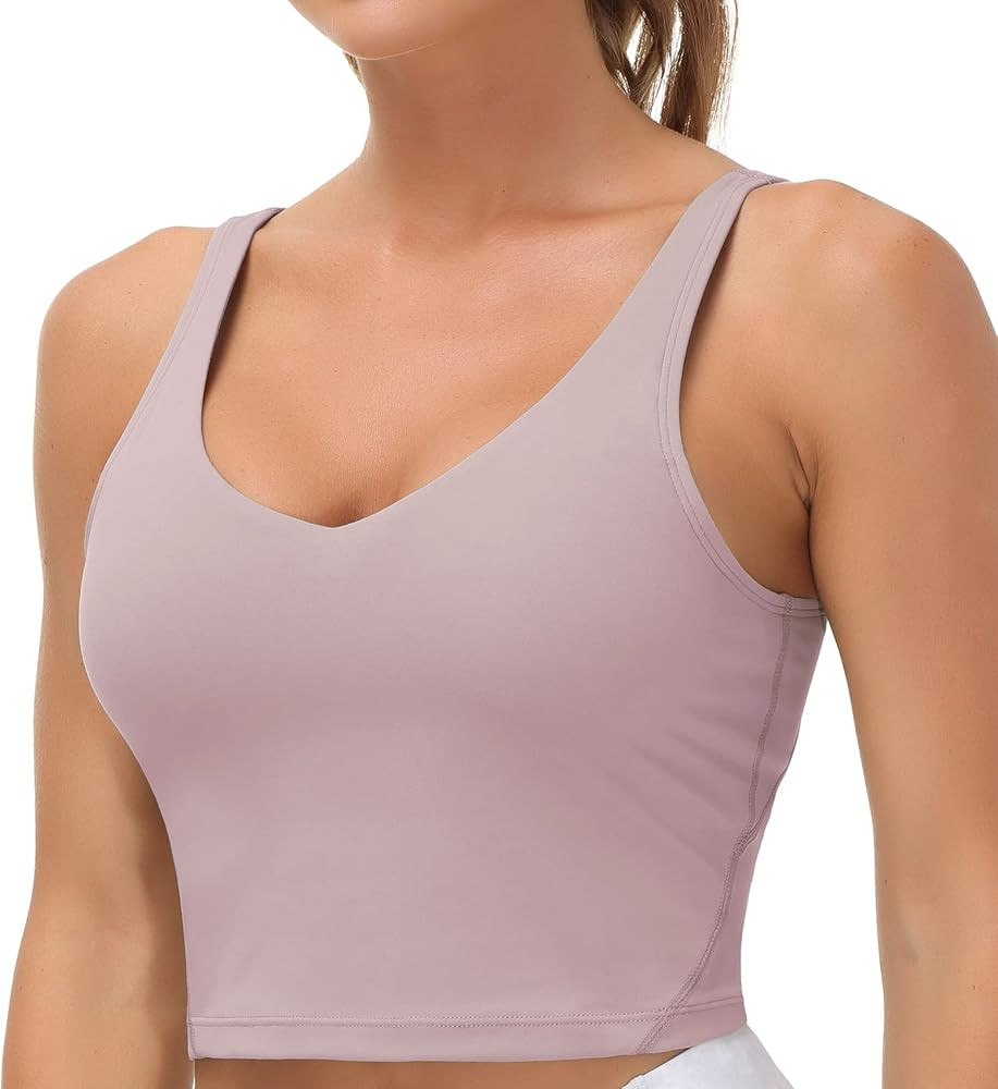 THE GYM PEOPLE Womens' Sports Bra Longline Wirefree Padded with Medium Support | Amazon (US)
