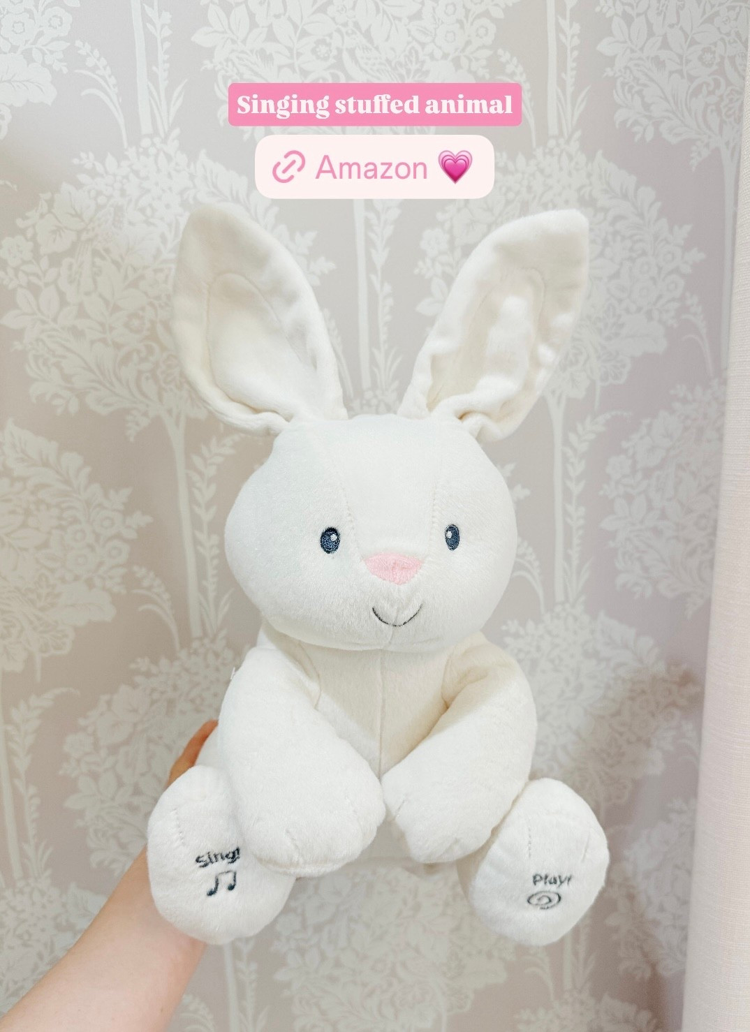 This singing stuffed animal is so perfect for babies! It would make a great baby shower gift. It plays peek-a-boo and Stella LOVES it! 💗 it’s sold at Amazon, Nordstrom and Bloomingdales.

#LTKKids #LTKBump #LTKBaby