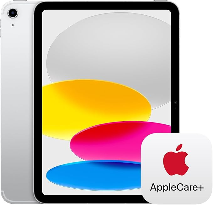 Apple iPad (10th Generation) Wi-Fi + Cellular 64GB - Silver with AppleCare+ (2 Years) | Amazon (US)