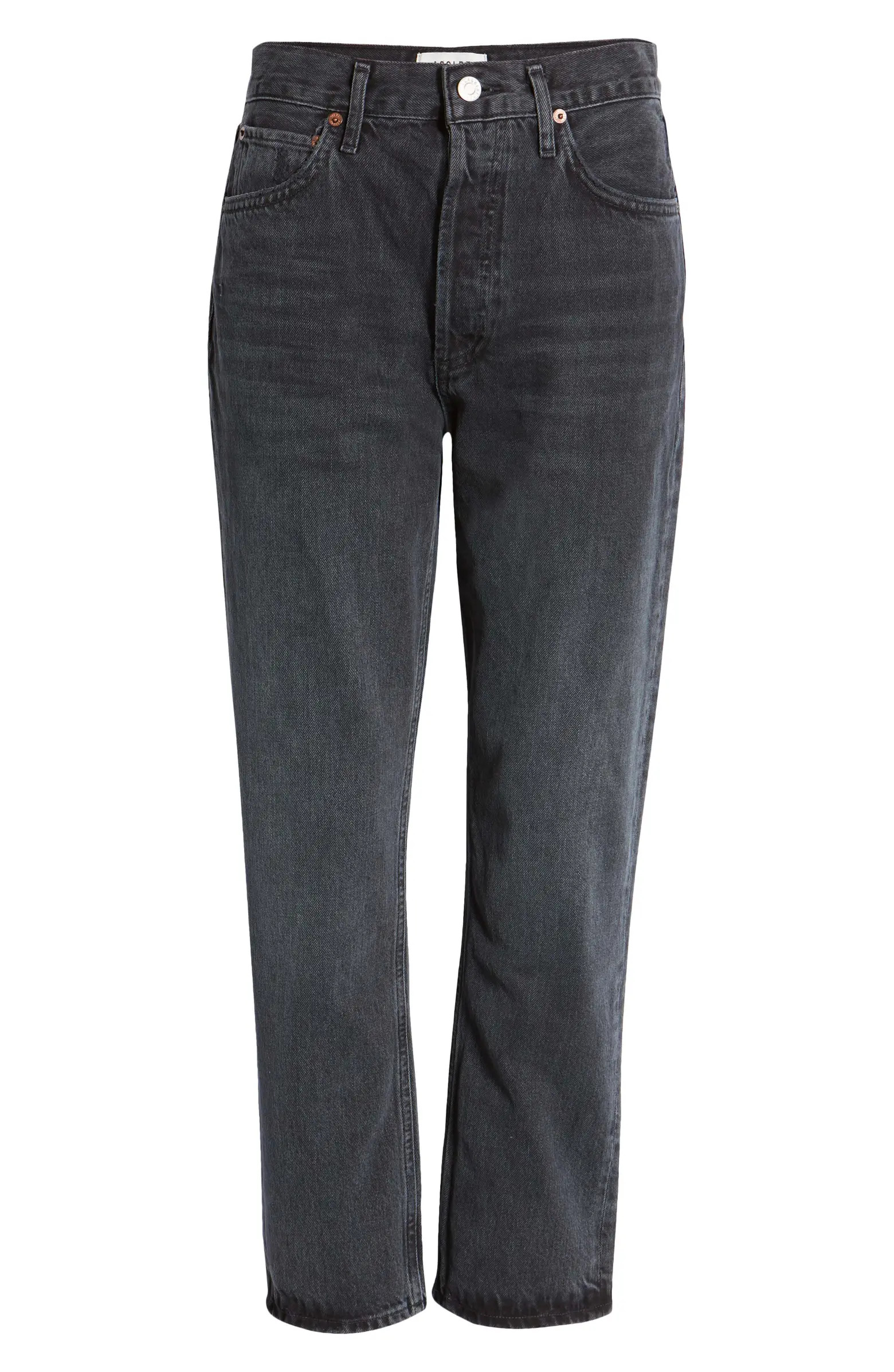 Riley High Waist Crop Straight Leg Jeans | Nordstrom