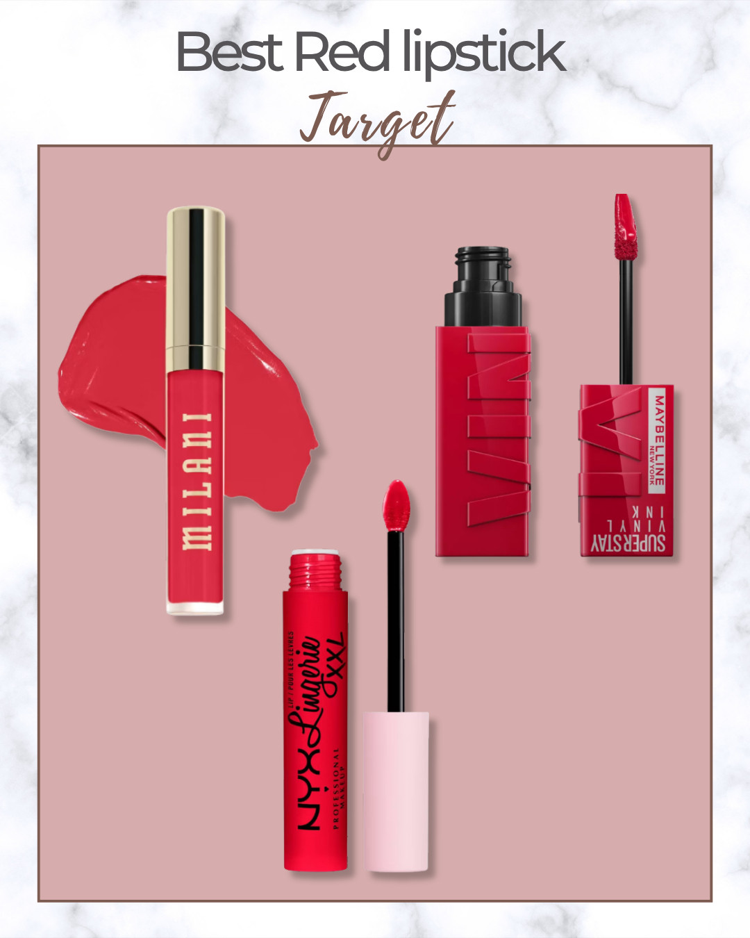 The perfect red *does* exist 💄

Sharing my picks for the **best red lipsticks at Target** — bold, creamy, and totally affordable ❤️

#RedLipstick #TargetBeauty #AffordableMakeup  

 

#LTKFindsUnder50 #LTKBeauty