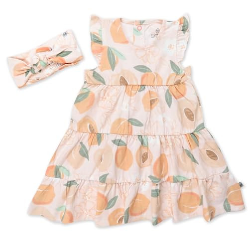 HonestBaby Baby 2-piece Outfit Dress & Headband Set for Infant, Baby and Toddler Girls | Amazon (US)