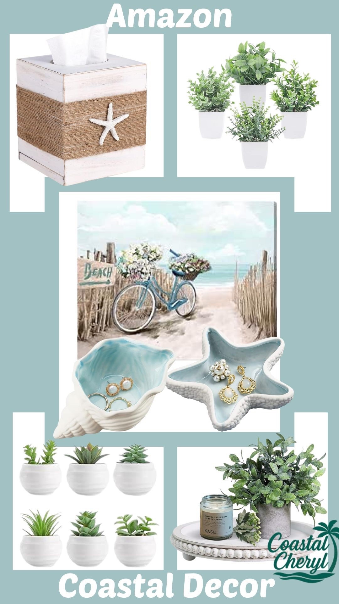 Coastal-themed home decor ! #amazon #coastaldecor #beachdecor 

#LTKFindsUnder50 #LTKHome #LTKGiftGuide