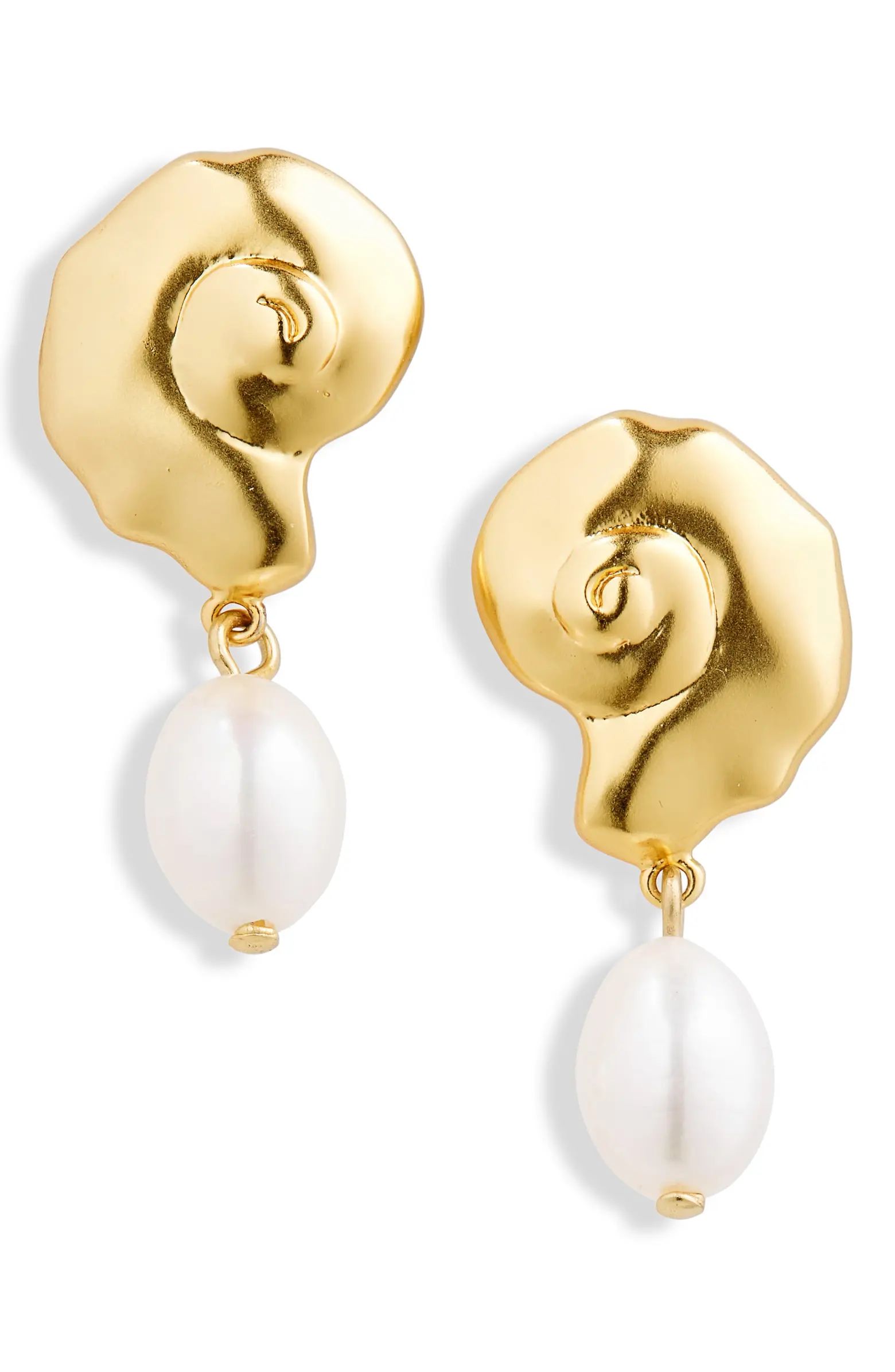 Madewell Freshwater Pearl Shell Drop Earrings | Nordstrom | Nordstrom