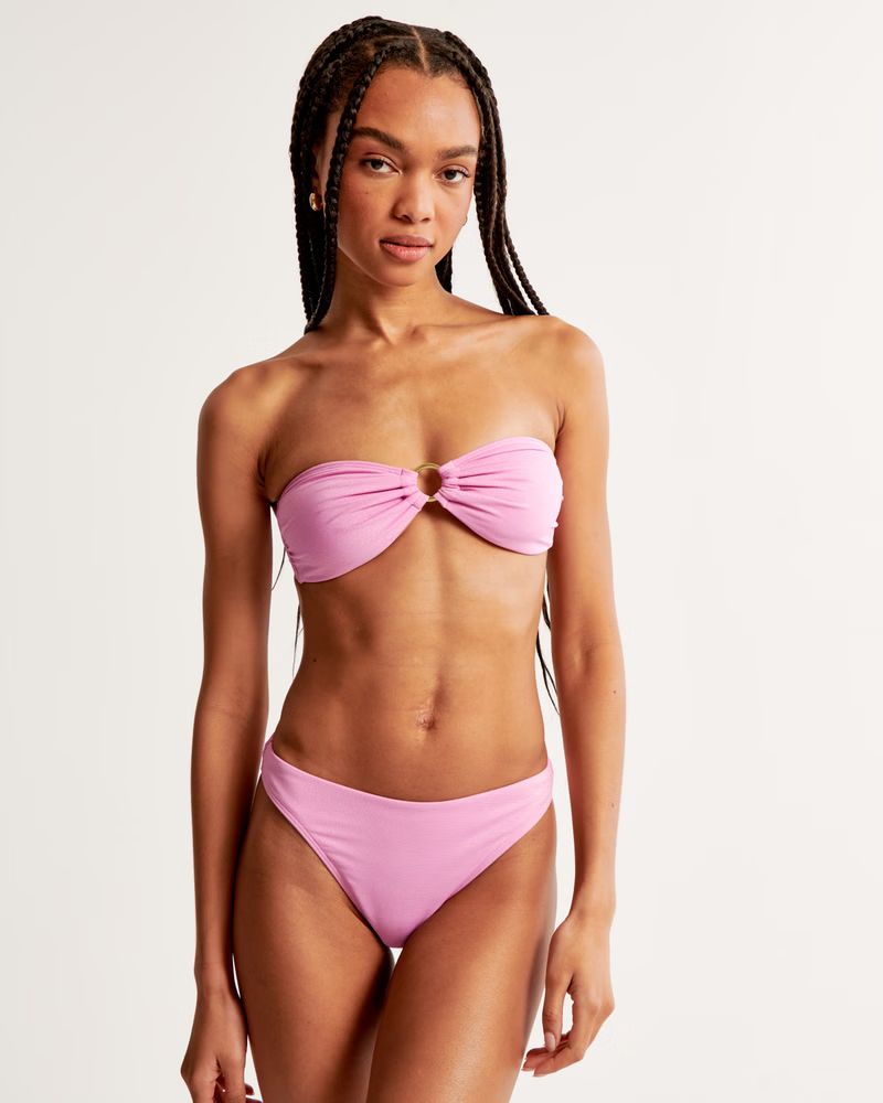 Women's Mid-Rise High-Leg Moderate Bottom | Women's Swimwear | Abercrombie.com | Abercrombie & Fitch (US)