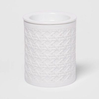 5.2" x 4.7" Matte Porcelain Bamboo Pattern Wax Warmer White - Threshold™ | Target