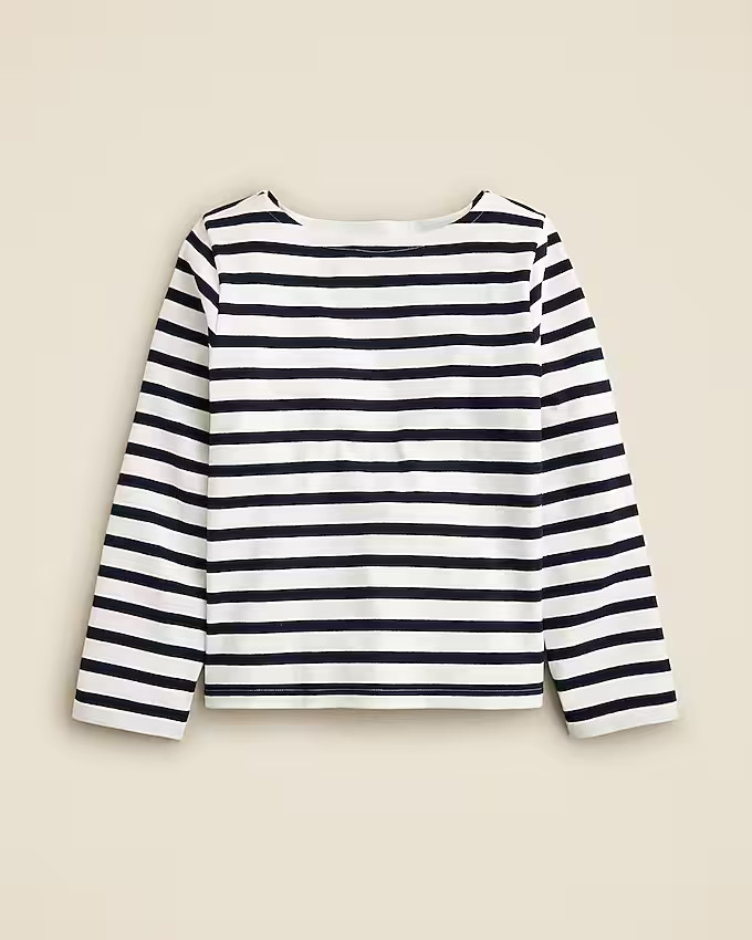 Classic mariner cloth boatneck T-shirt in stripe | J. Crew US