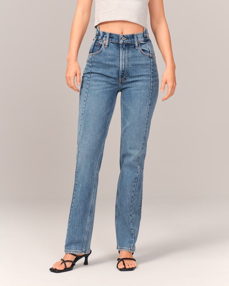 Ultra High Rise 90s Straight Jeans | Abercrombie & Fitch (US)