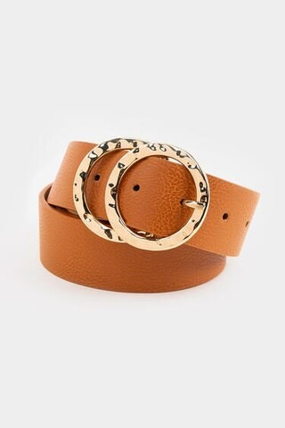 Pam Hammered Buckle Belt | Francesca's