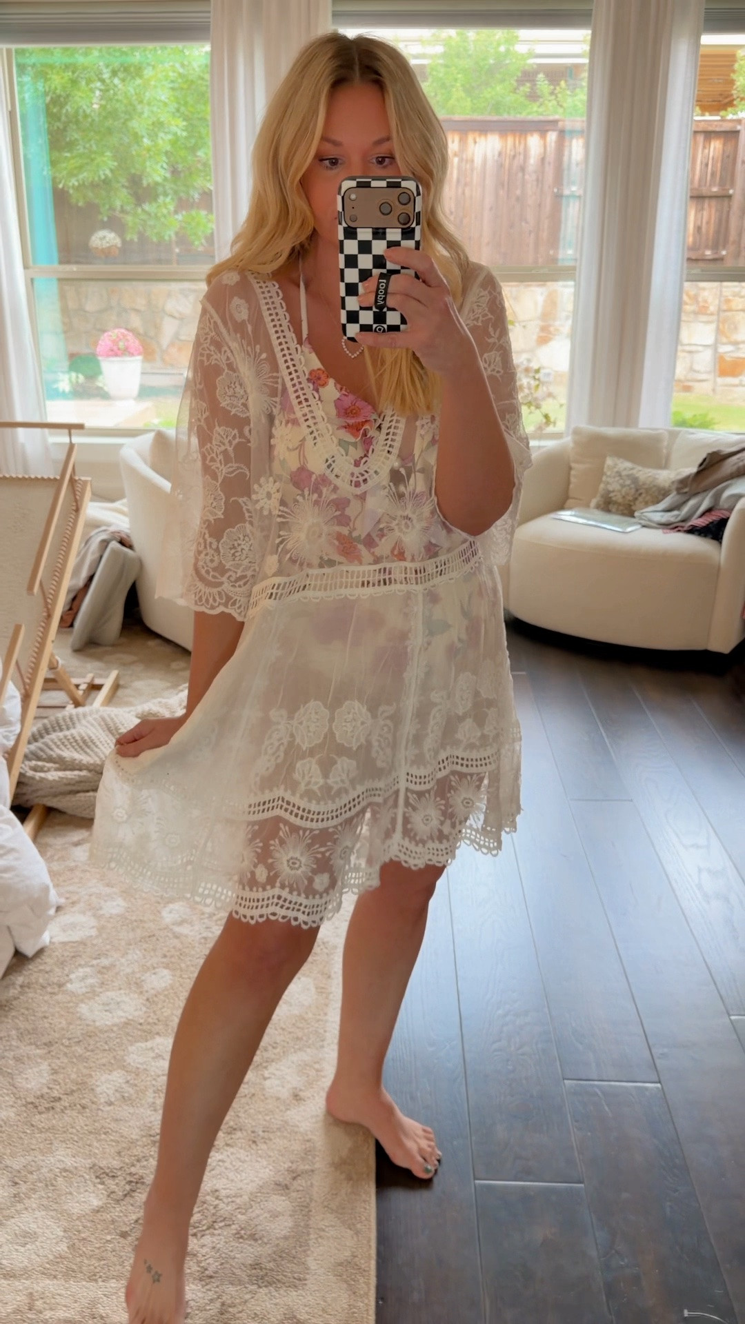 This is the prettiest cover-up ever!!! it’s one size fits all! I love how Vintage it looks