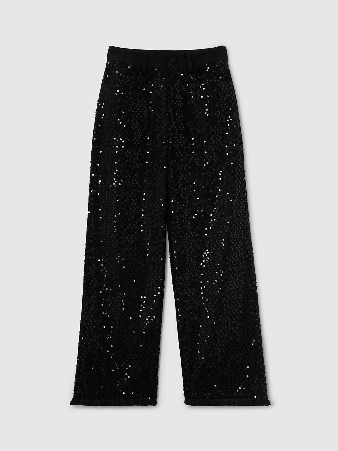 Sister Jane Renoir Sequin Trousers, Black | John Lewis (UK)