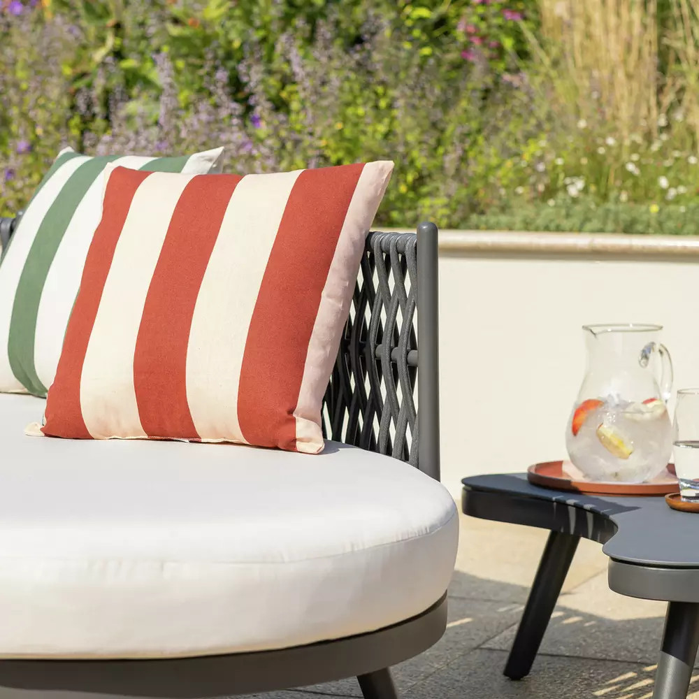 Buy Habitat Stripe Outdoor Cushion - Pink | Outdoor cushions | Habitat | Habitat UK