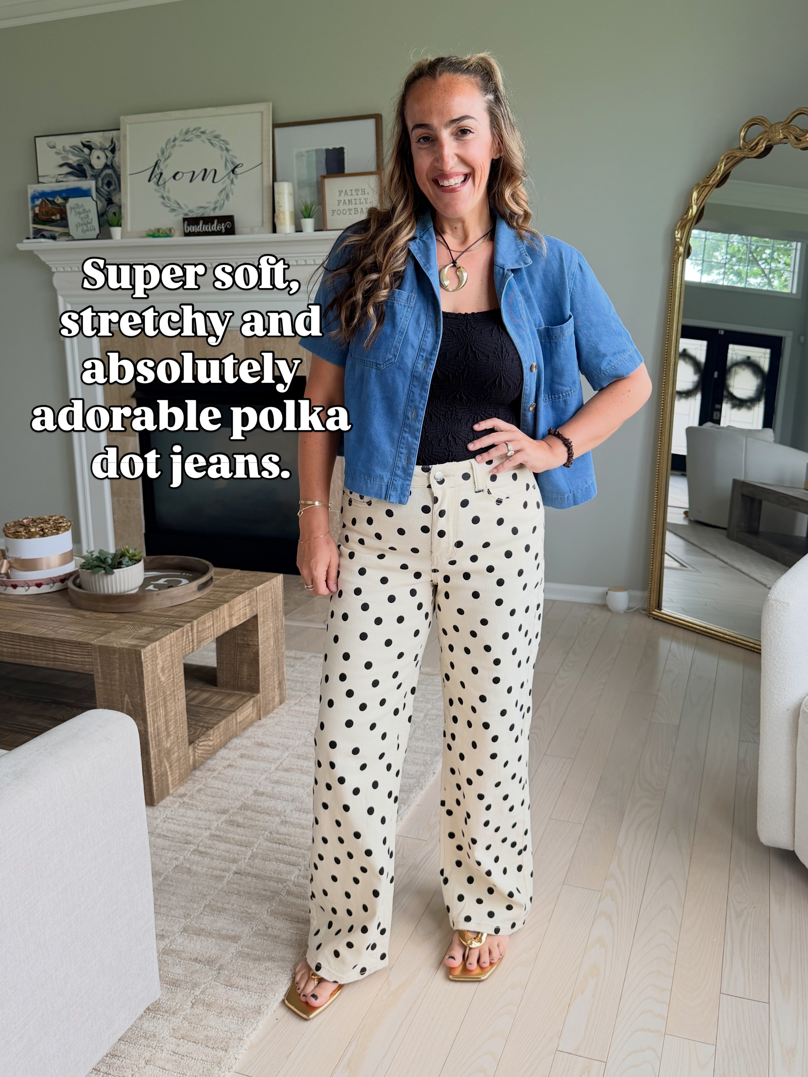 Wearing a medium in all. I love polka dots when I want to  mix things up. #polkadots #businesscasual #cuteoutfit 

 #LTKootd #LTKOver40 #LTKMidsize