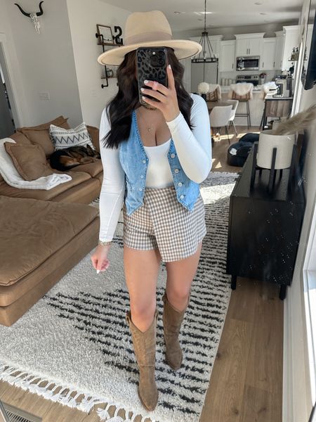 Vest — small
Bodysuit — small
Skort — small

western fall outfit | fall fashion | western boots | fall outfits | denim vest | plaid mini skirt | plaid mini skort | fall winery outfit | fall brunch outfit 



#LTKstyletip #LTKfindsunder100 #LTKfindsunder50