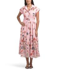 Short Sleeve Floral Midi Dress | TJ Maxx