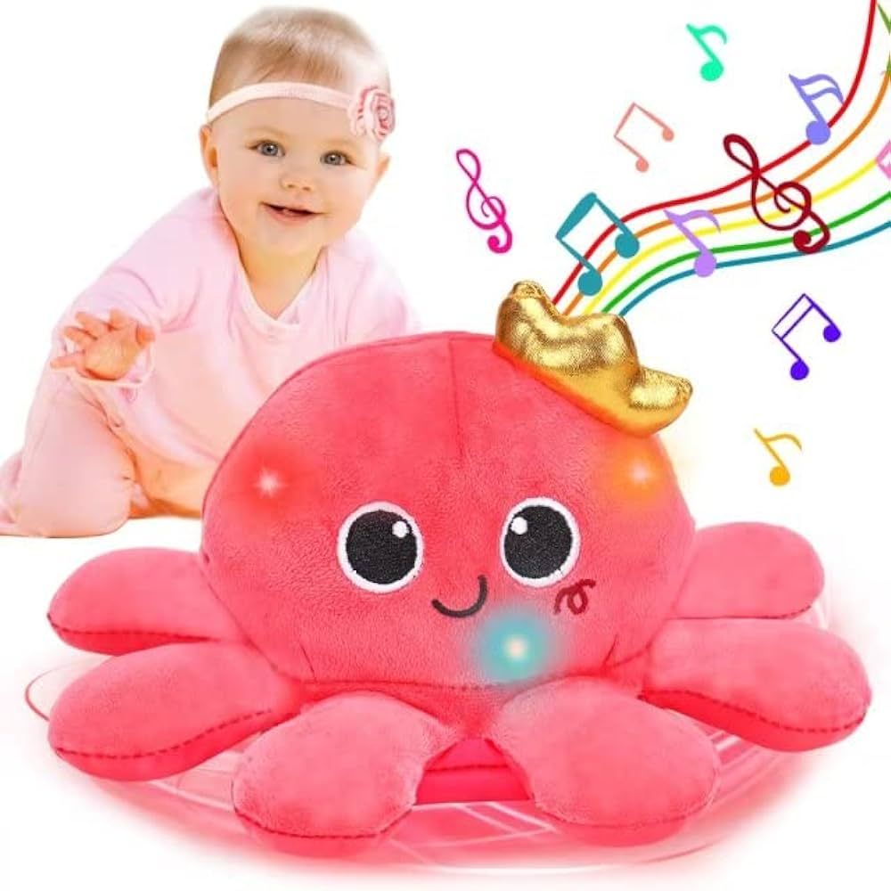 Tsomtto Crawling & Walking Baby Toys Musical Plush Octopus Light up Voice Control Dancing 3 4 + Y... | Amazon (US)