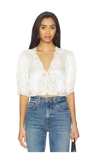 RIXO Yasmin Top in Ivory. - size XXXL | Revolve Clothing (Global)