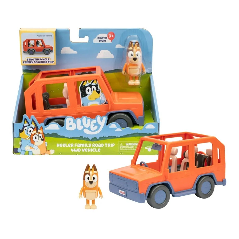 Bluey Family Road Trip Play Vehicle, Includes Chilli Fits 4 Bluey Figures , Toys for Kids 3-6 Yea... | Walmart (US)