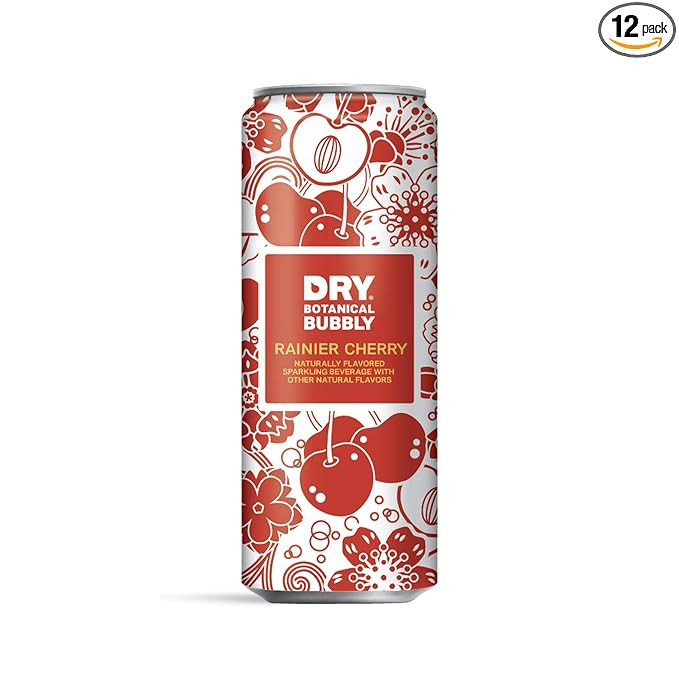 DRY Non-Alcoholic Cherry Botanical Bubbly I 4 Clean Ingredients I Delicious Way to Be Sober & Soc... | Amazon (US)
