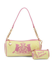 JUICY COUTURE
Velour Choose Scottie Dogs Embroidered Barrel Style Handbag
$24.99 Compare At $50 
help | Marshalls
