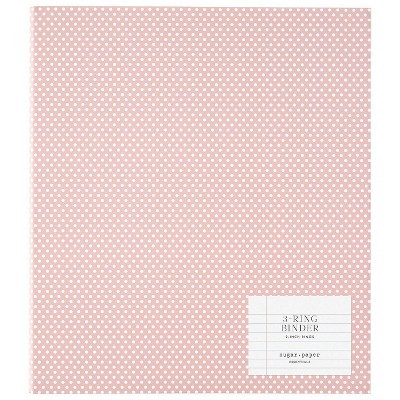 Sugar Paper Essentials 1" Ring Binder Light Pink Dot | Target