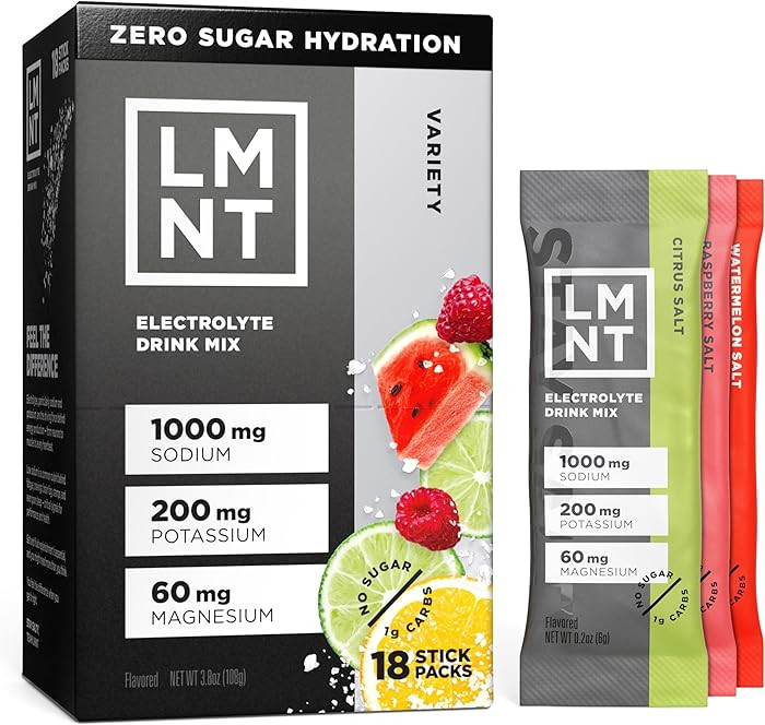 LMNT Zero Sugar Electrolytes - Variety Pack Bundle | Drink Mix | 18-Count | Amazon (US)