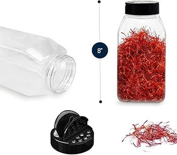 ROYALHOUSE 6 PACK 32 Oz with Black Cap, Plastic Spice Jars Bottles Containers, Perfect for Storin... | Amazon (US)