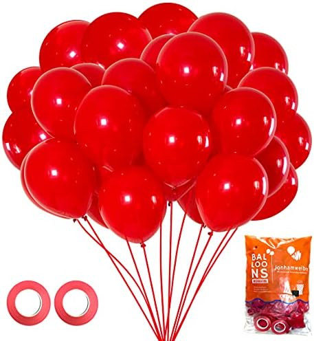 Party Balloons 12-inch Red Latex Balloons 70 Pack Wedding Kid's Birthday Valentine's Party Decora... | Amazon (US)