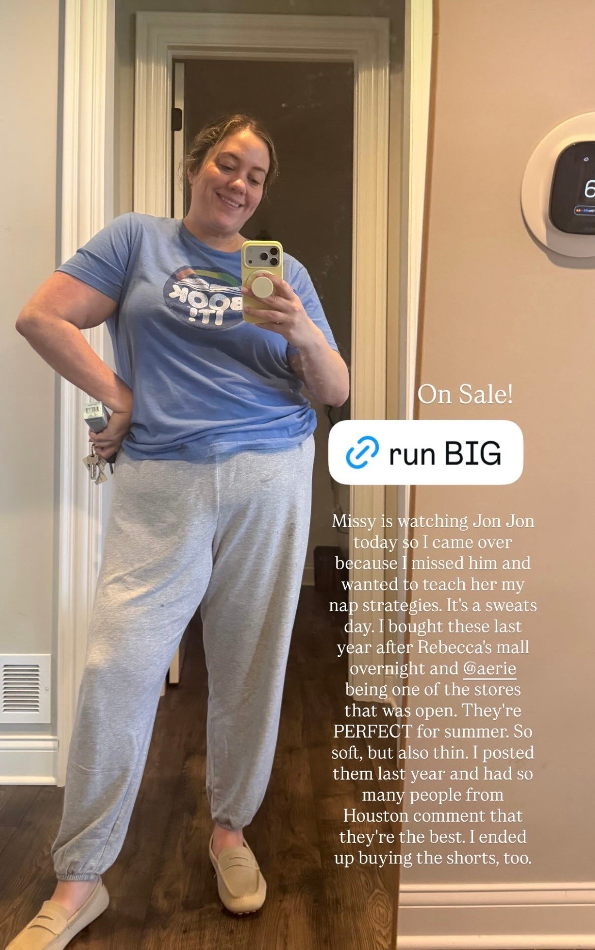 Currently on sale: These super-comfy Aerie sweatpants. Lightweight, soft, and perfect for summer. Runs large.

#LTKSaleAlert #LTKPlusSize #LTKmomlife