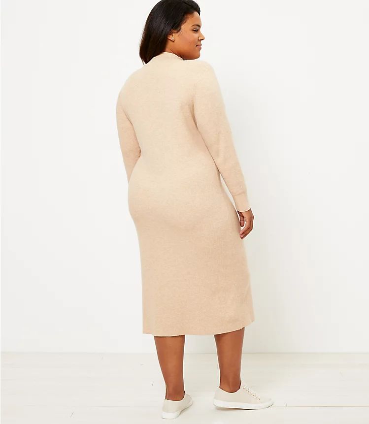 LOFT Plus Ribbed Midi Sweater Dress | LOFT | LOFT