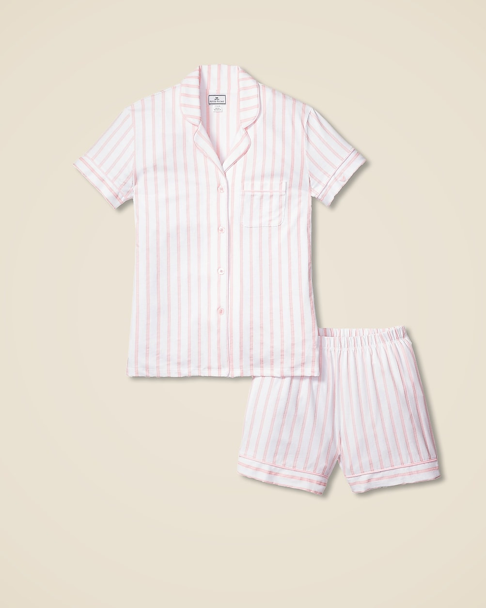 Petite Plume™ women's luxe Pima cotton short set in stripe | J. Crew US