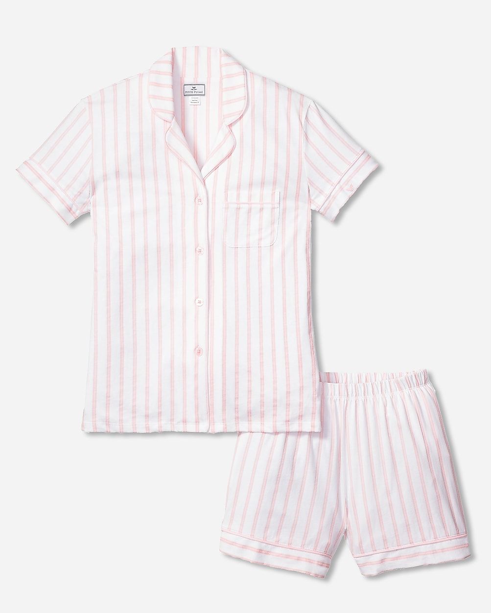 Petite Plume™ women's luxe Pima cotton short set in stripe | J.Crew US