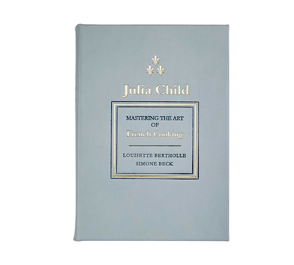 Leather Julia Child Coffee Table Book, Blue | Pottery Barn (US)