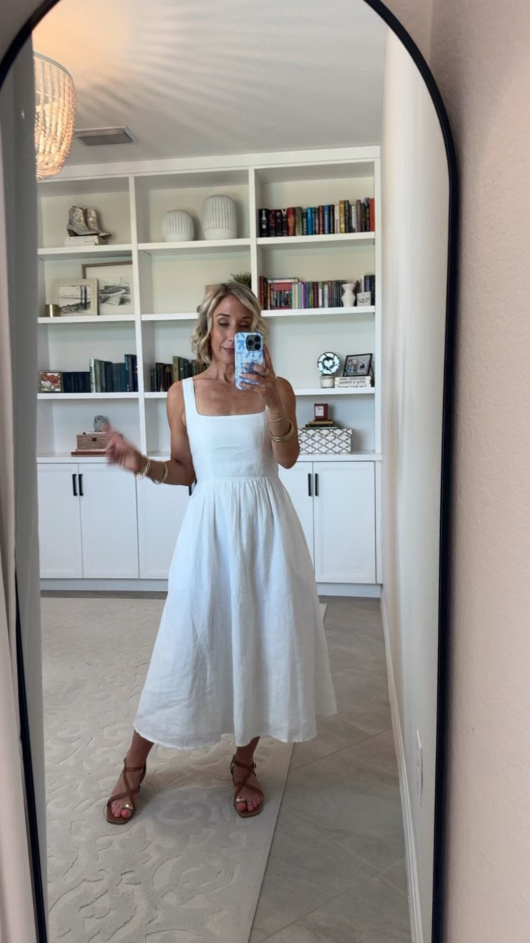 One White Dress - 6-ish ways to wear it: * 100% European Linen Fit & Flare Midi Dress - size XS. 11 colors.

#LTKSeasonal #LTKOver40 #LTKTravel