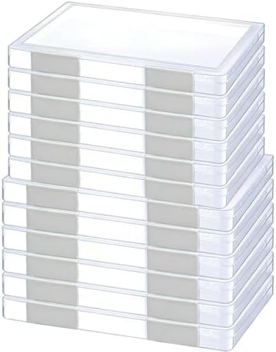 12 Pcs Clear A4 File Portable Project Case, Plastic Storage Box for 8.5" x 11" Letter Paper, Scra... | Amazon (US)