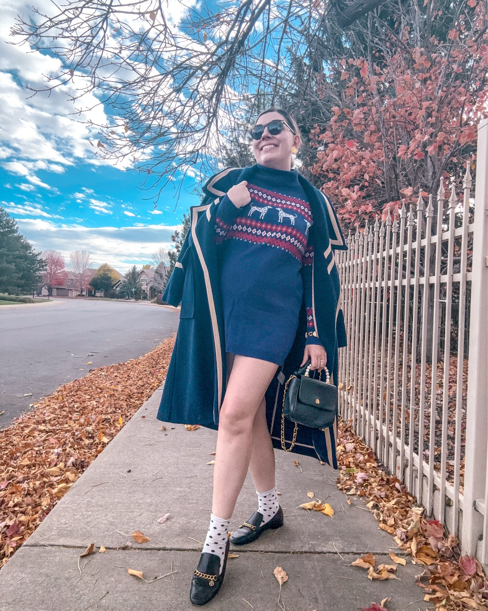 Look 11 - Heritage Hall 🐎 
A curated style series 

If I were to offer a little life advice, it would be this: if it has Dalmatians on it, you should probably wear it. 🐾✨
Just think of all the things without Dalmatians on them…and how much better they’d be WITH Dalmatians. Case closed.

This playful look is part of Heritage Hall, my current capsule - a two-week curated wardrobe blending classic prep with whimsical, autumnal touches. Each capsule is built around a distinct mood or theme, designed to make getting dressed feel creative, intentional, and fun. 🍂

Sweater Dress - Rachel Antonoff (rent using my link)
Coat - Nocturne (rent or 2nd hand linked)
Bag - Dillards (linked)
Sunglasses - Tom Ford (linked)
Earrings - Vintage Givenchy (linked)
Bracelet - Vintage J. Crew
Loafers - Tory Burch (similar linked)
Socks - Loft
Ring - Marleylilly (linked)

Try Nuuly with my link and rent this dress and coat! Get $30 off of your first month: https://share.nuuly.com/kat42828

#LTKootd #LTKItBag #LTKSeasonal