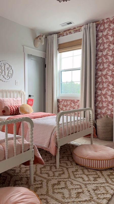 the sweetest room just got sweeter! 💕 | can yall believe these jenny lind beds are under $270! -incredible price compared to allll the others I have seen, also such a great quality! + my girls are absolutely  obsessed 🥹 

save + share w/ a mama friend 
shop their room in the LTK app 🫶🏼
#walmart #walmartfinds #walmarthome #girlsroom #pinkaesthetic #coastaldecor #girlsbedroom #kidsroom 

#LTKKids #LTKHome #LTKSaleAlert
