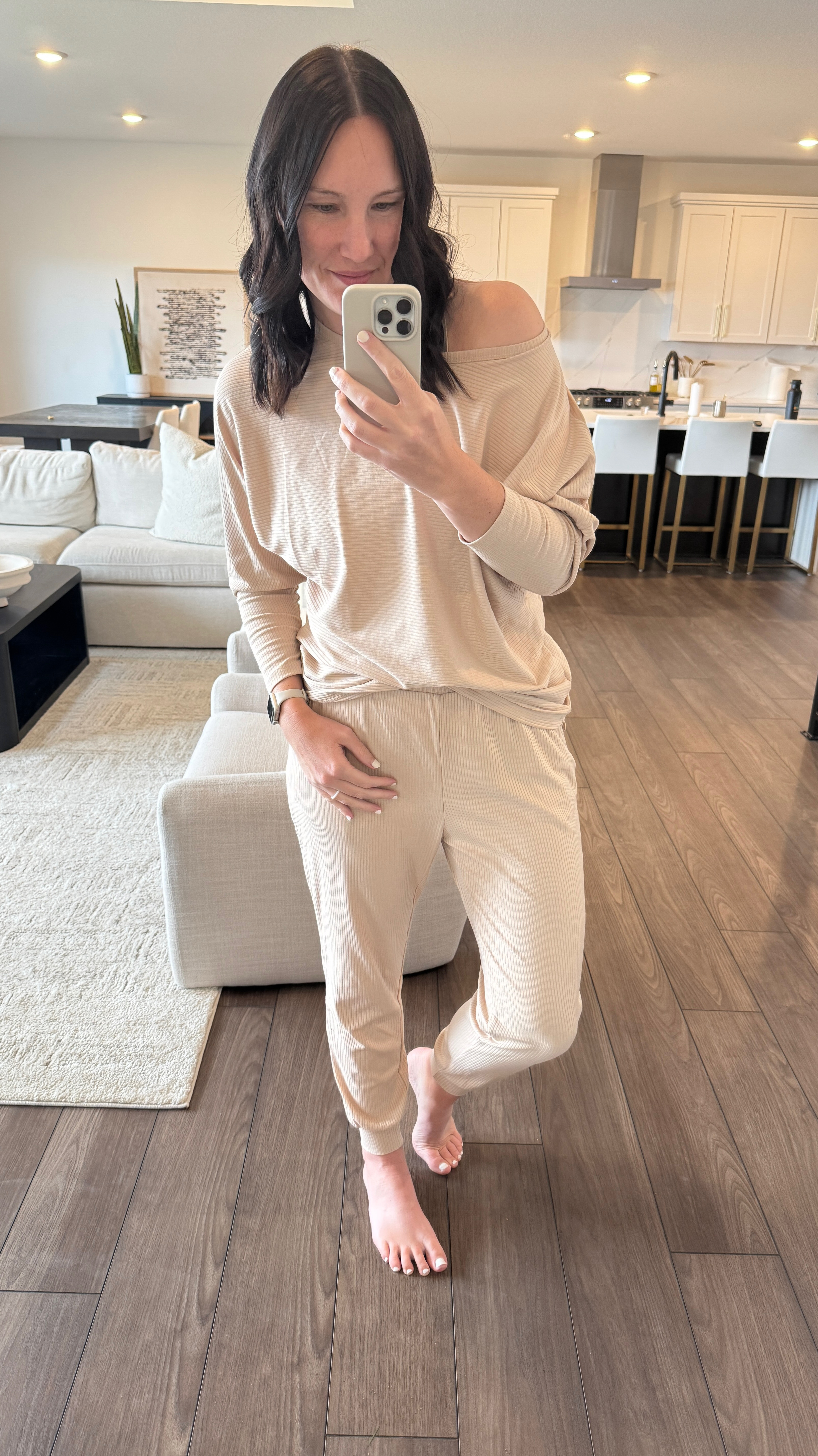 The perfect Amazon loungewear set. Love the off the shoulder detail and the ribbed soft texture. Dress it up or down for the a versatile look!

#LTKStyleTip #LTKWatchNow #LTKFindsUnder50