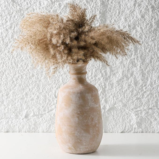 Ceramic Terracotta Vase, 12.4" Rustic Vases Home Decor Farmhouse Decor Vase Flower Vase Pampas Va... | Amazon (US)