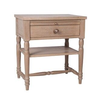 Natural Oak Bedside Table with Writing Drawer | Bed Bath & Beyond
