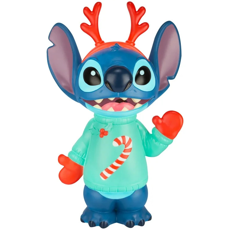 Christmas Stitch from Disney's Lilo and Stitch with Antlers & Sweater Blow Mold Decor, 27 in | Walmart (US)