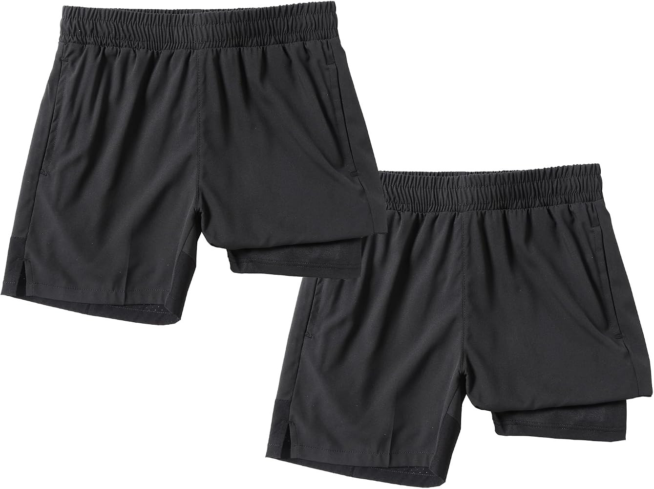 IRELIA 2 Pack Boys Box Brief Liner Compression Zipper Pocket Shorts Kids Quick Dry Active Sports ... | Amazon (US)