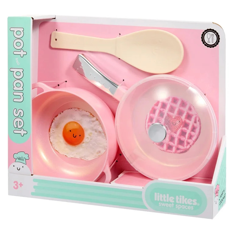 Little Tikes Home Pots & Pans Set, Play Kitchen Cookware, Pink, Ages 3+ | Walmart (US)