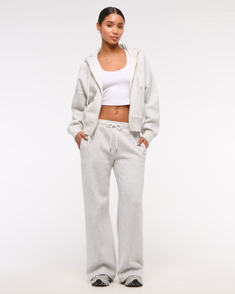Women's High Rise Wide Leg Sunday Sweatpant | Women's Bottoms | Abercrombie.com | Abercrombie & Fitch (US)