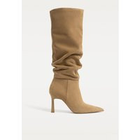 Split leather stiletto heel boots - Women's Boots and ankle boots | Stradivarius United Kingdom | Stradivarius (UK)