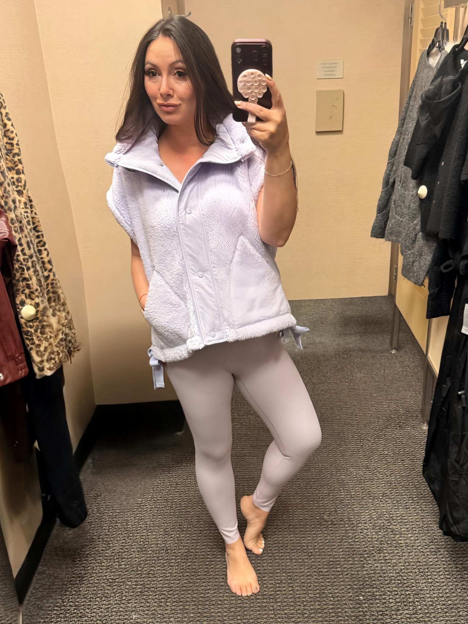 Now that baby Narhan is a bit older it’s time to get back and shape and nothing motivates me to work out more then new work out clothes! 
Spanx lavender leggings and
Fluffy vest that looks awesome 
Nordstrom finds 

#LTKFindsUnder100 #LTKActive #LTKStyleTip